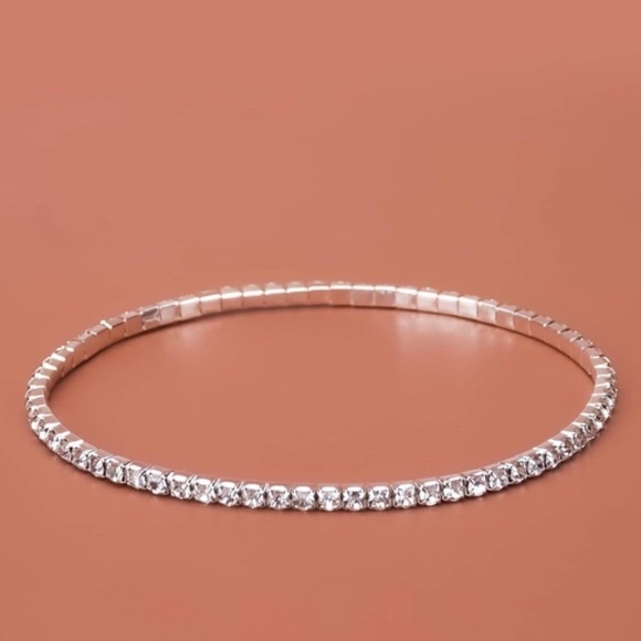 💗 Crystal Ankle Bracelet Stretchy 8”-9.5” adjustable NEW - Picture 5 of 6